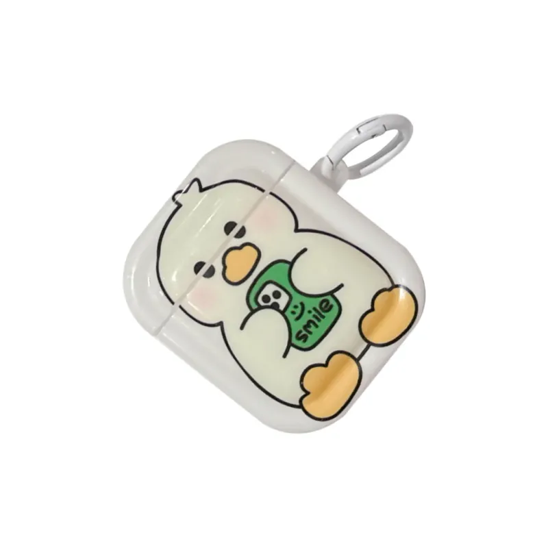 Baohuguang Compatible With AirPods 1/pro/2 TPU Soft And Cute Play Cell Phone Duck Fully Enclosed Headphone Cases-2