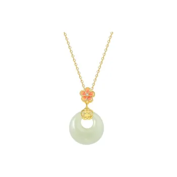 WEITIANXUAN Necklaces White Jade/Pale Greenish White Jade Unisex