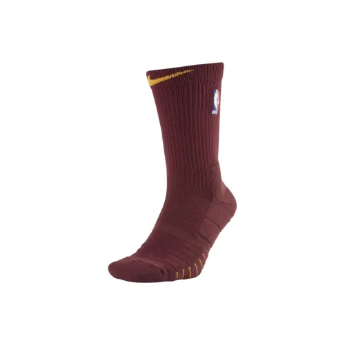 Nike x NBA Elite Quick Crew TeamRed Basketball Socks Unisex 1 Pack Chestnut