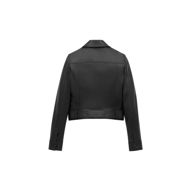 SAINT LAURENT Button Up Belted Cropped Jacket-1