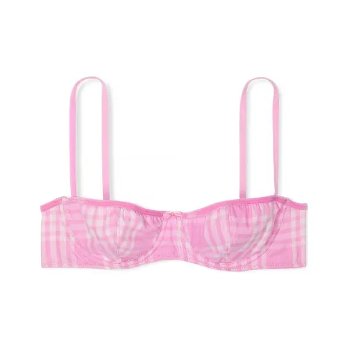 Victoria's Secret PINK Festive Flannel Unlined Balconette Bra / PPP Bra Women's Pink Plaid Print