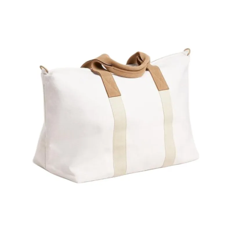 ZARA Linen Travel Bag Women's Light Beige Yellow-1