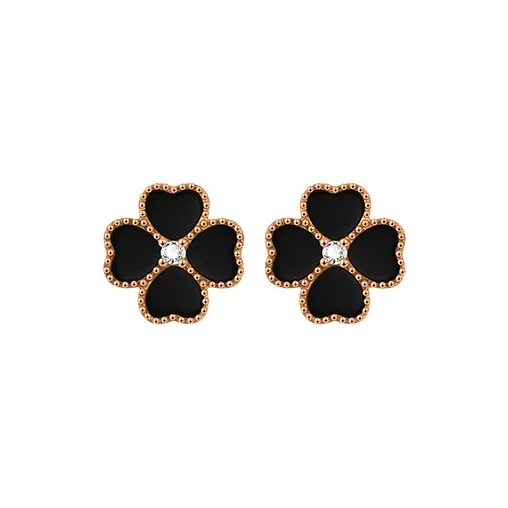 Heart To Heart 18K Gold Stud Earrings Women's-0