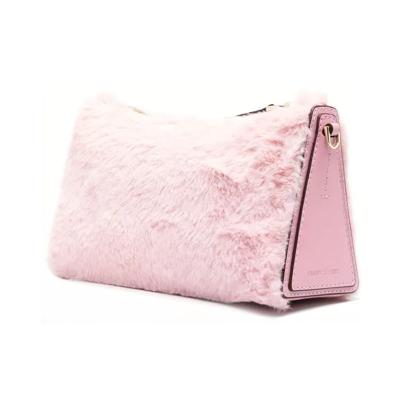 Manu Atelier Faux Fur Detailed Zipped Shoulder Bag-2