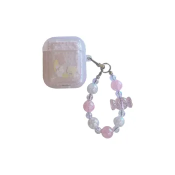 Baohuguang Compatible With AirPods 1/pro/2 TPU Early Spring Pink Small Floral Rabbit Headphone Cases