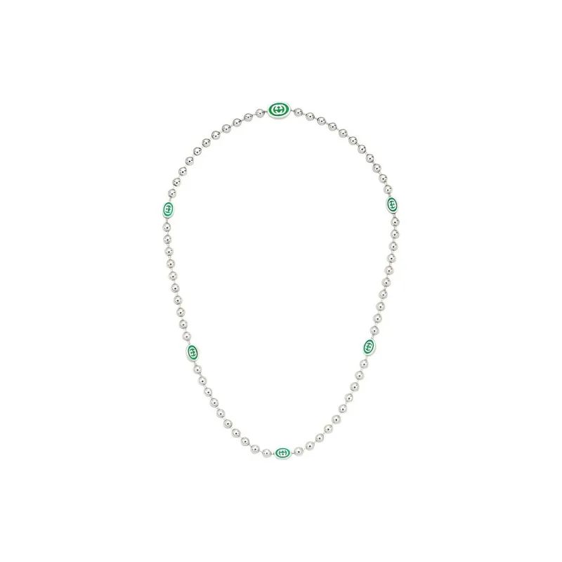 GUCCI Interlocking G Boule Chain Necklace-0