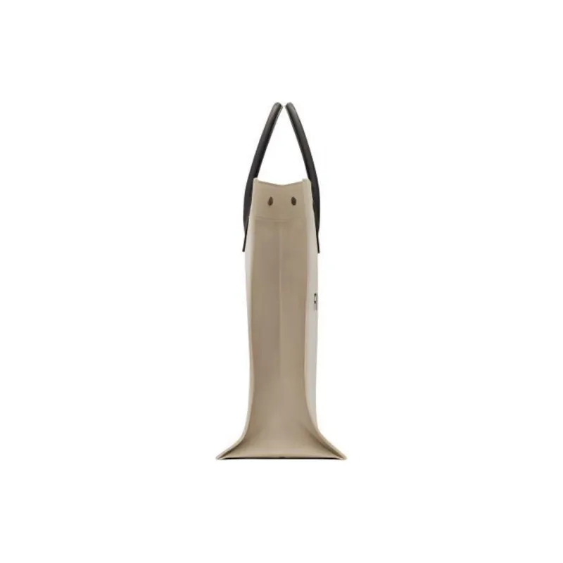 SAINT LAURENT Rive Gauche North/South Tote White Linen/Beige-2