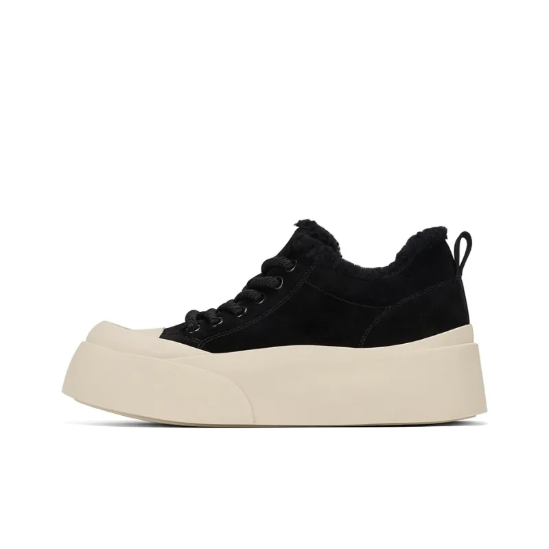 GG-CC Anti-Slip Wear-Resistant Low-Top Fleece-Lined Skateboard Shoes Women's-5