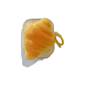 Baohuguang Compatible With AirPods 2/1/pro TPU Creative Cartoon 3D Effect Croissant Bag Headphone Cases