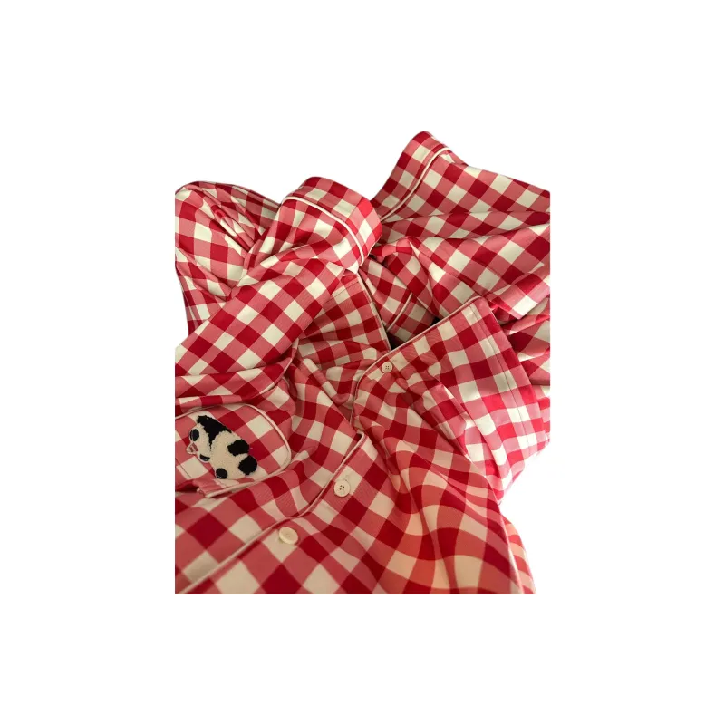 Wabi Town Pajama Set Women's Red-1