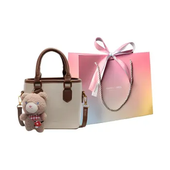 Yalu PU Handbag Regular Women's Ecru/Black/Brown/Coffee