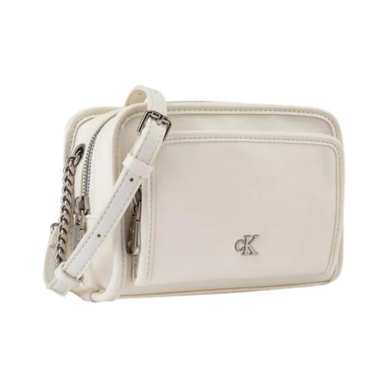 CALVIN KLEIN SS25 Synthetic Material Crossbody Bag Shoulder Bag Medium Size Women's Cow Ivory-1