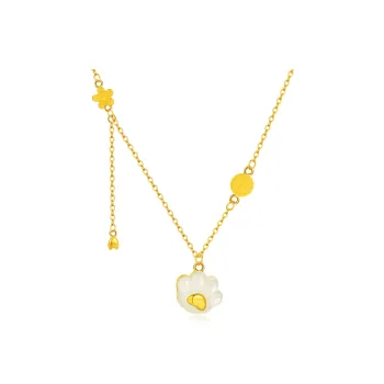 MOLADY Necklaces Pale Greenish White Jade Women's