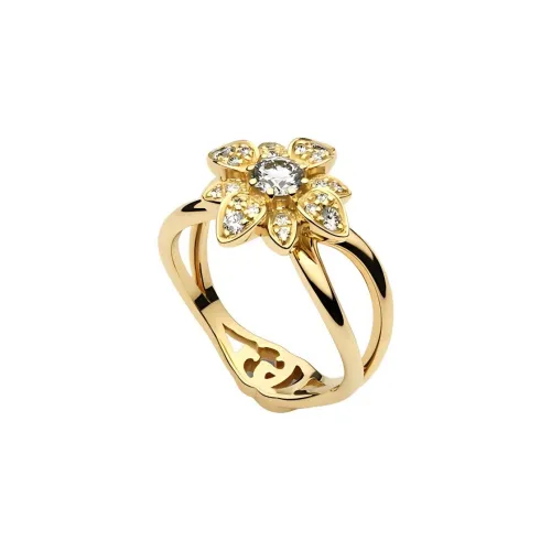 GUCCI 18K Gold, Diamond Rings Women's Gold