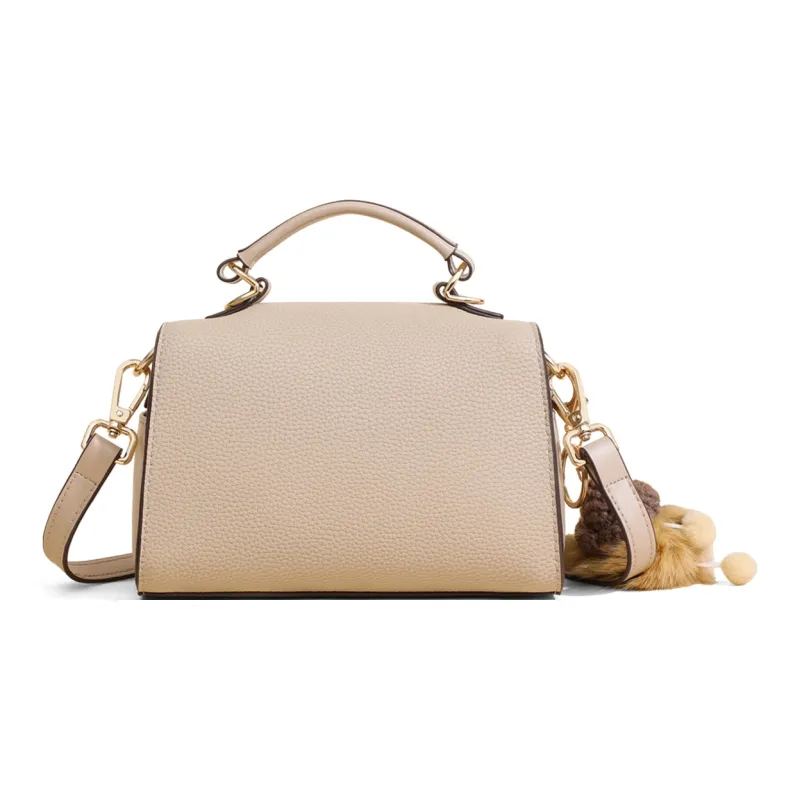 COMELY Cow Leather Patchwork Synthetic Leather One Shoulder Handbags Regular Women's Elephant Gray-2