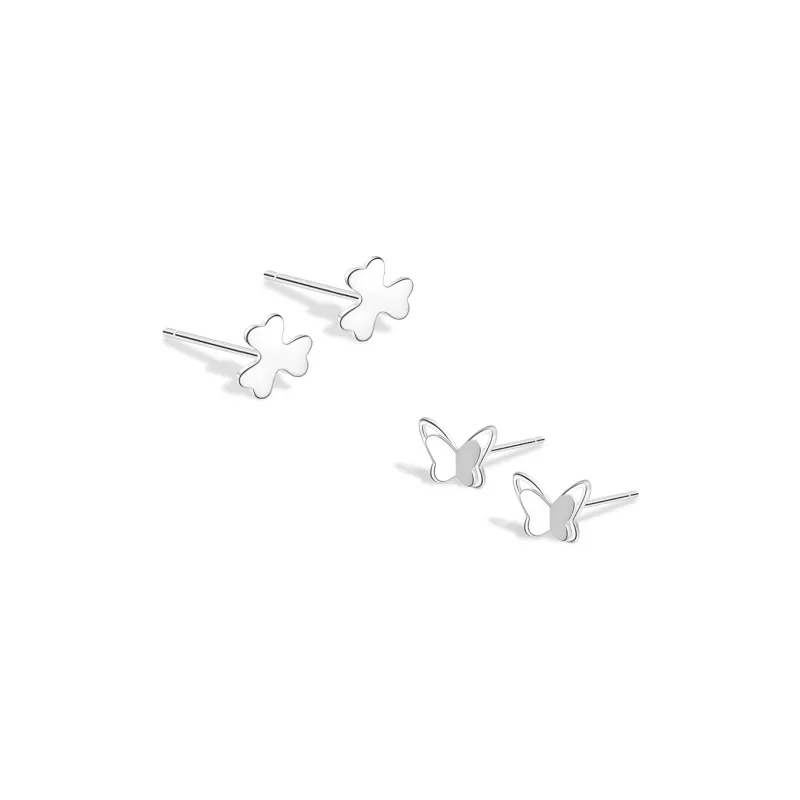 BLANK IN BLANK Sterling Silver Stud Earrings Women's Birthday-0