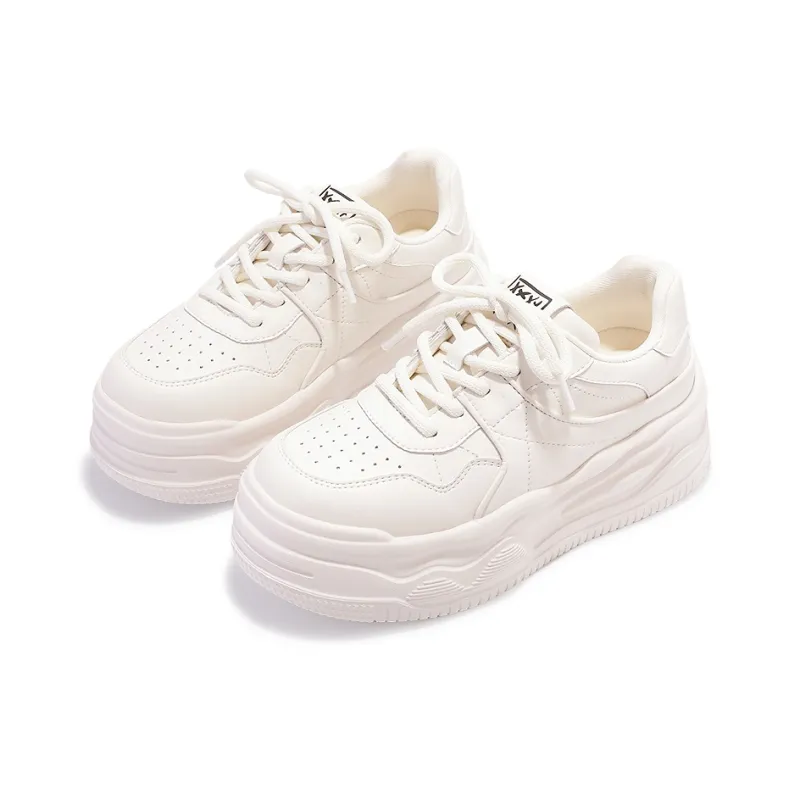 Shen Linsen Cushioning, Slip Resistant, And Abrasion Resistant Low Top Casual Shoes Women's Beige-3