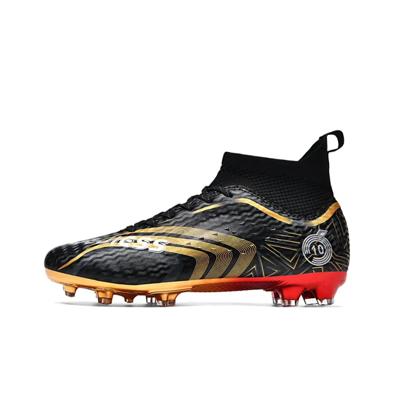 CAMKIDS Slip Resistant Anti Kick Lightweight Cushioning Support High Top Kids' Soccer Shoes Teenagers-5