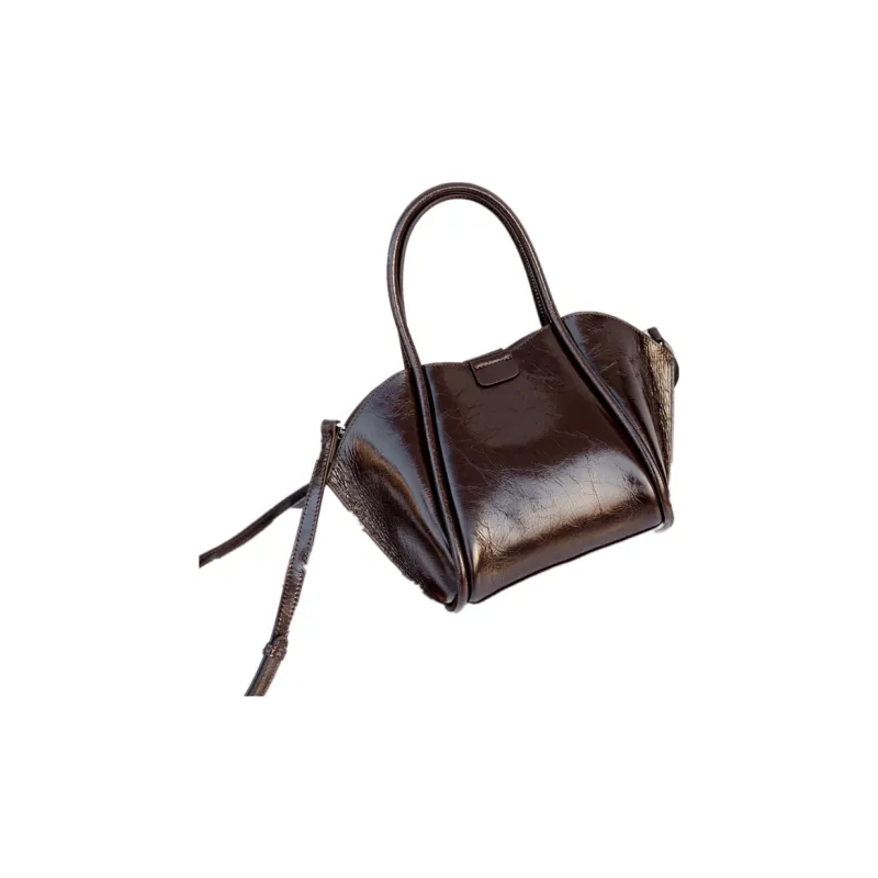 LARTIGENT Waxed Cow Leather Tote Bag Shopping Bag Crossbody One Shoulder Handbags Regular Women's Multicolor-6