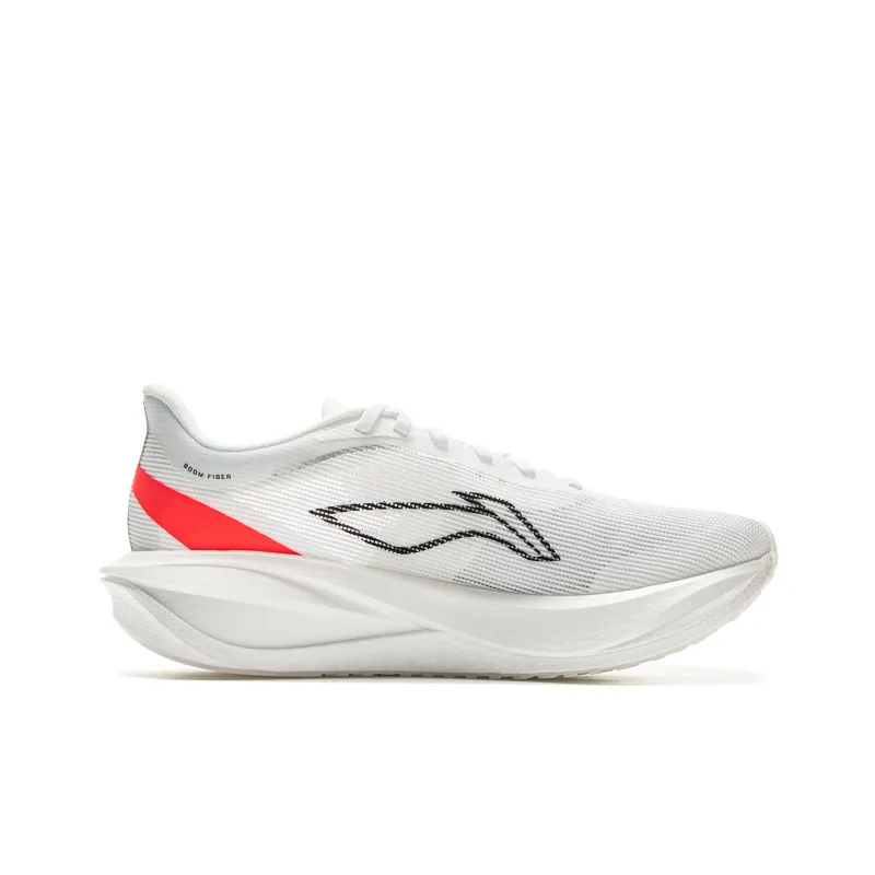 LiNing Flyer 5 Challenger Cushioned Slip-Resistant Rebound Low-Top Running Shoes Men's Standard White-1