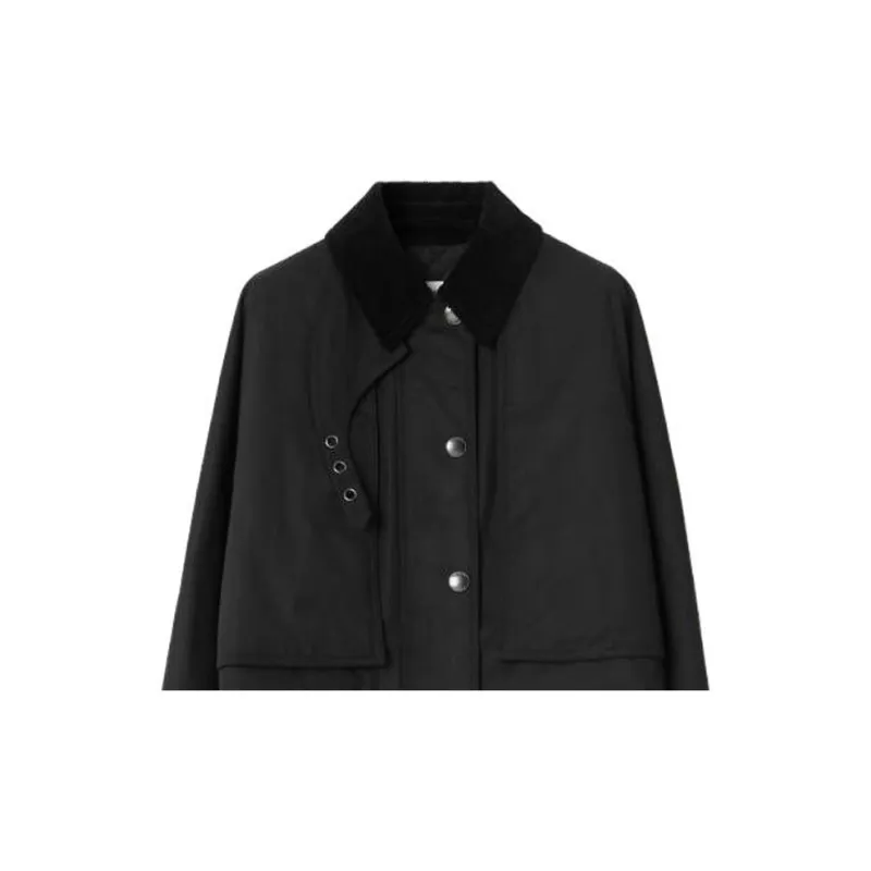 Burberry Corduroy-collar Cropped Jacket-5