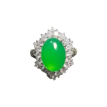 JUNWEN Chalcedony Rings Women's