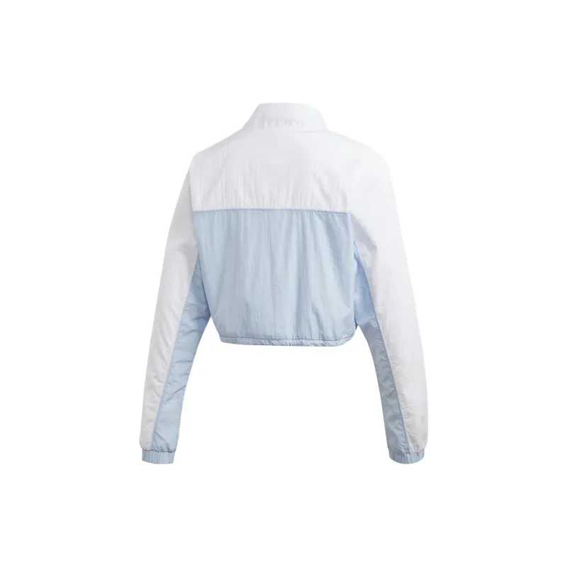 Adidas Originals Cropped Hoodie Sweatshirt Women's Blue-1