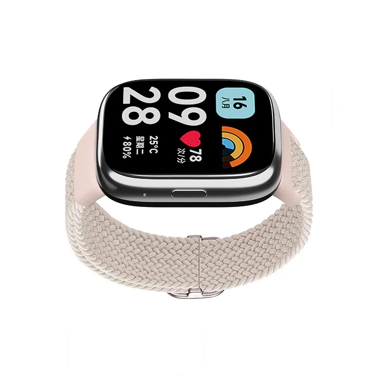 ZHENGGUANG Red Beige Compatibility Watch Band Fabric Material-4