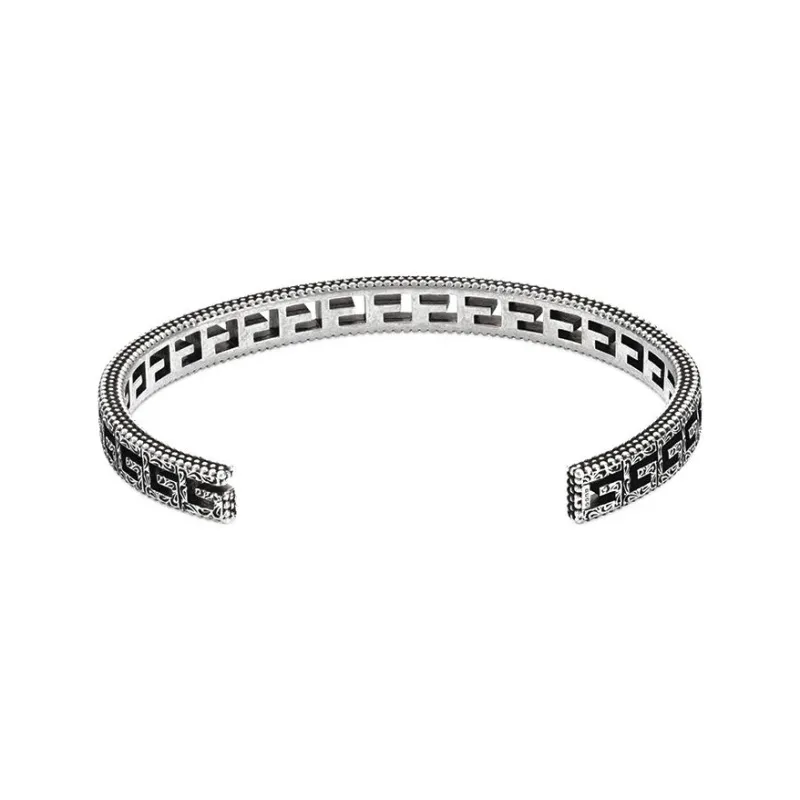 GUCCI 925 Sterling Silver Bangles Women's Silver-2