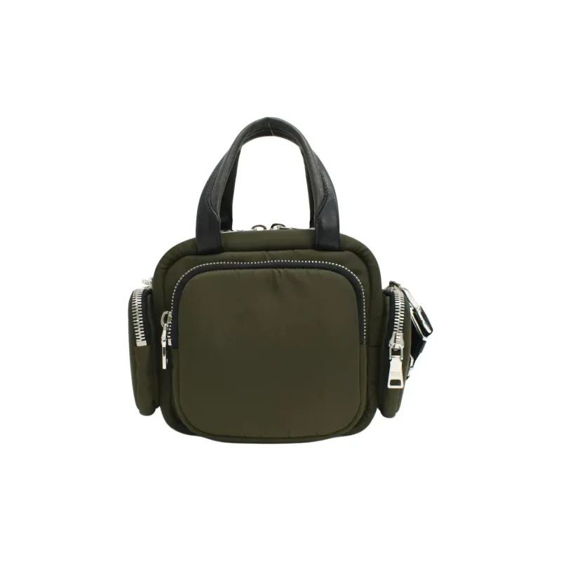 PRADA Nylon One Shoulder Handbags Women's Green-3
