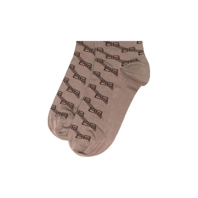 Balenciaga SS23 Mid-Calf Socks Regular Fit Women's 1 Pack Khaki-2