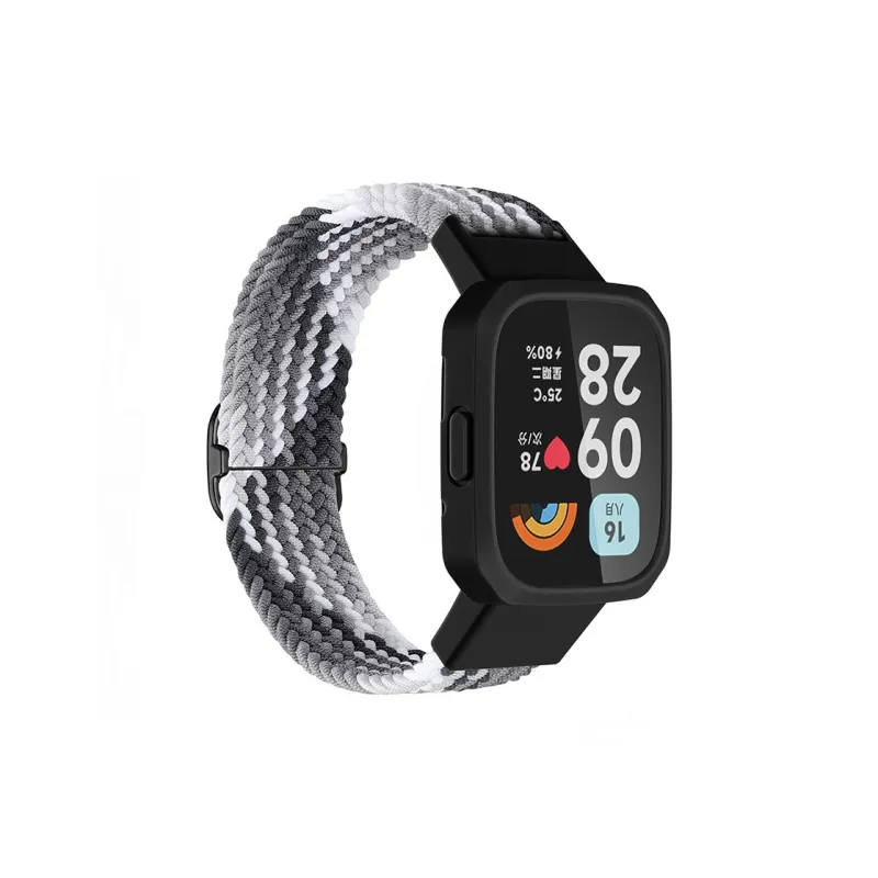 ZHENGGUANG Watch Band Red Beige Compatibility Fabric Material-2