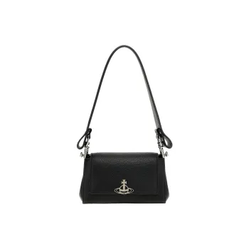 Vivienne Westwood Orb Plaque Foldover Top Shoulder Bag