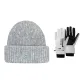 Gray Hats & Caps+White Gloves
