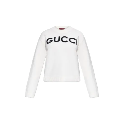 GUCCI Logo Intarsia Knit Crewneck Jumper