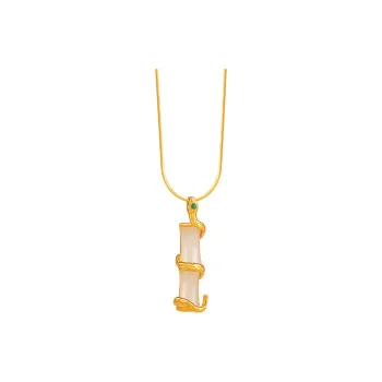 Qing Yi Hetian Jade Necklaces White Jade Women's