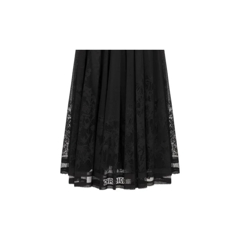 DIOR FW24 Casual Long Skirts Women's Black-2
