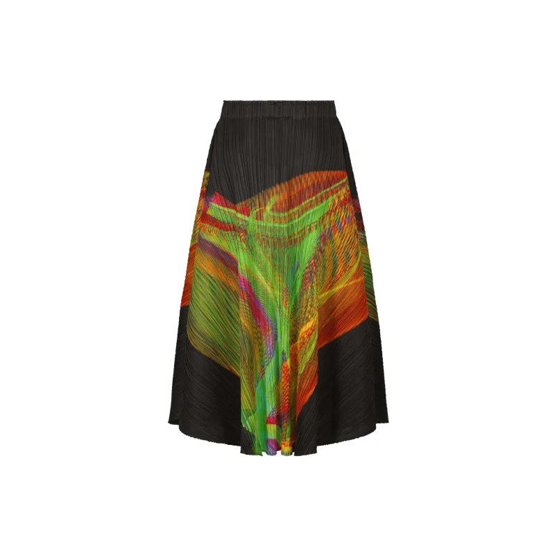 PLEATS PLEASE ISSEY MIYAKE Spectrum Midi Skirt-1