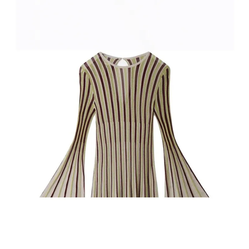 Stella McCartney Lurex detail Striped Maxi Dress-3