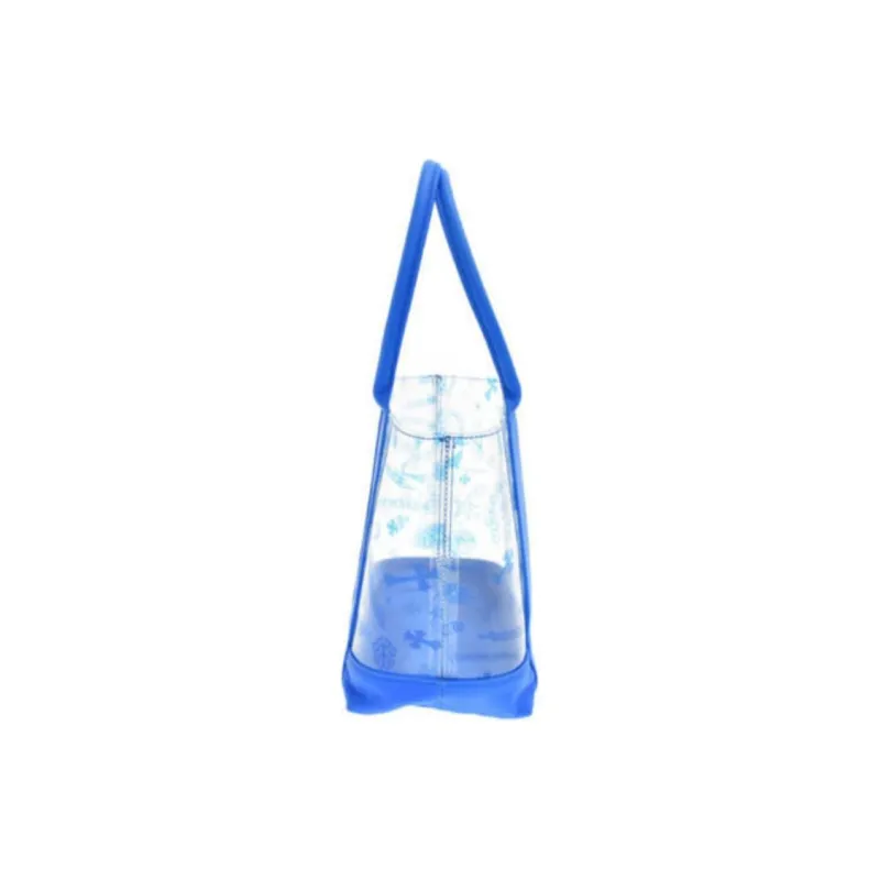 Chrome Hearts Leather Tote Bag Shopping Bag Handbag Mini Women's Blue-3