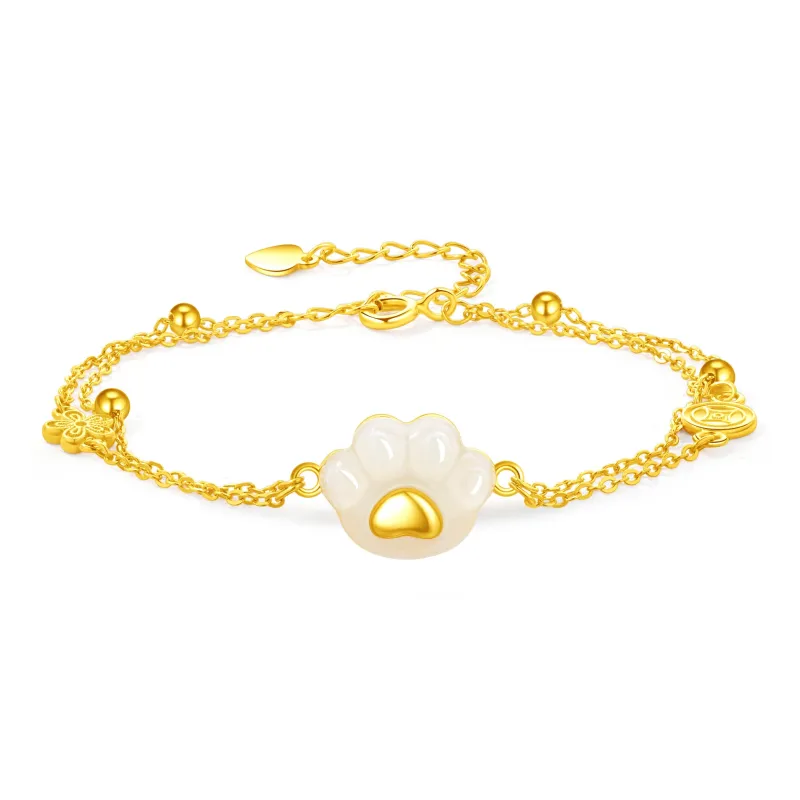 MOLADY Bracelets Pale Greenish White Jade Women's-0