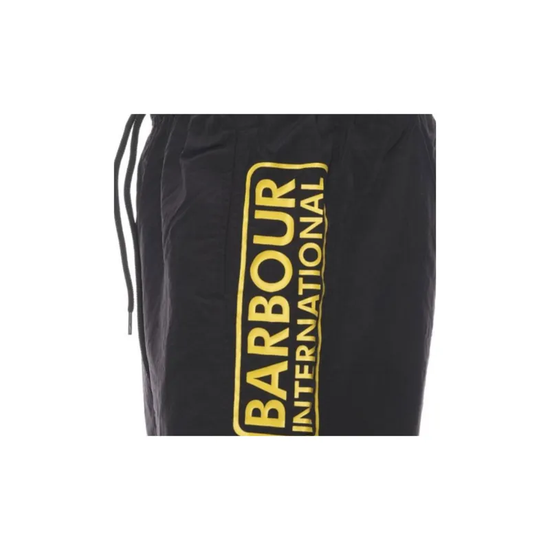 BARBOUR Logo Printed Drawstring Swim Shorts-4