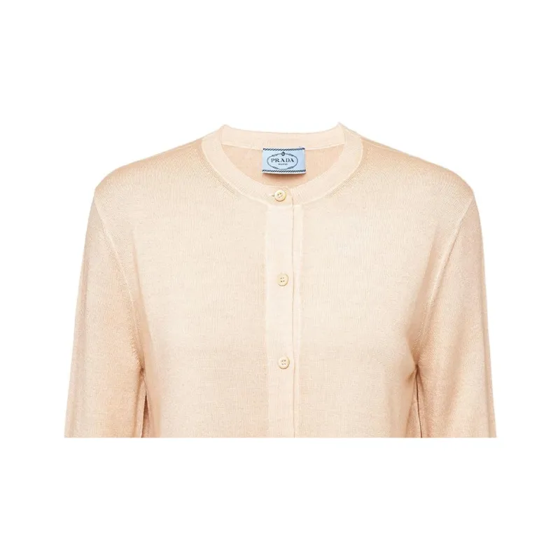 PRADA Cashmere Sweaters Women's Beige-4