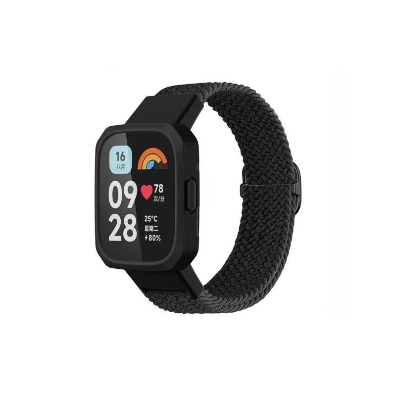 ZHENGGUANG Watch Band Red Beige Compatibility Fabric Material-12