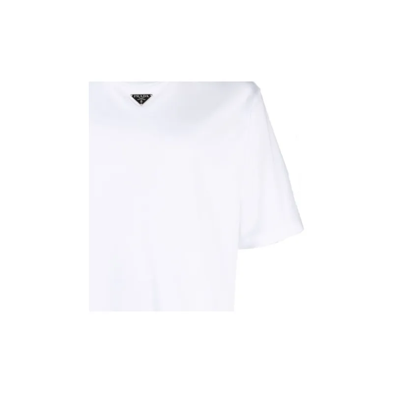 PRADA Logo Plaque Crewneck T Shirt-6