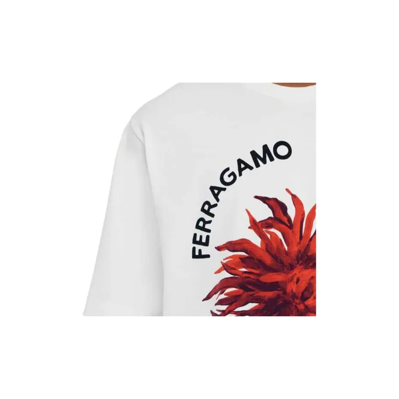 Ferragamo Maxi print Detail T shirt-4