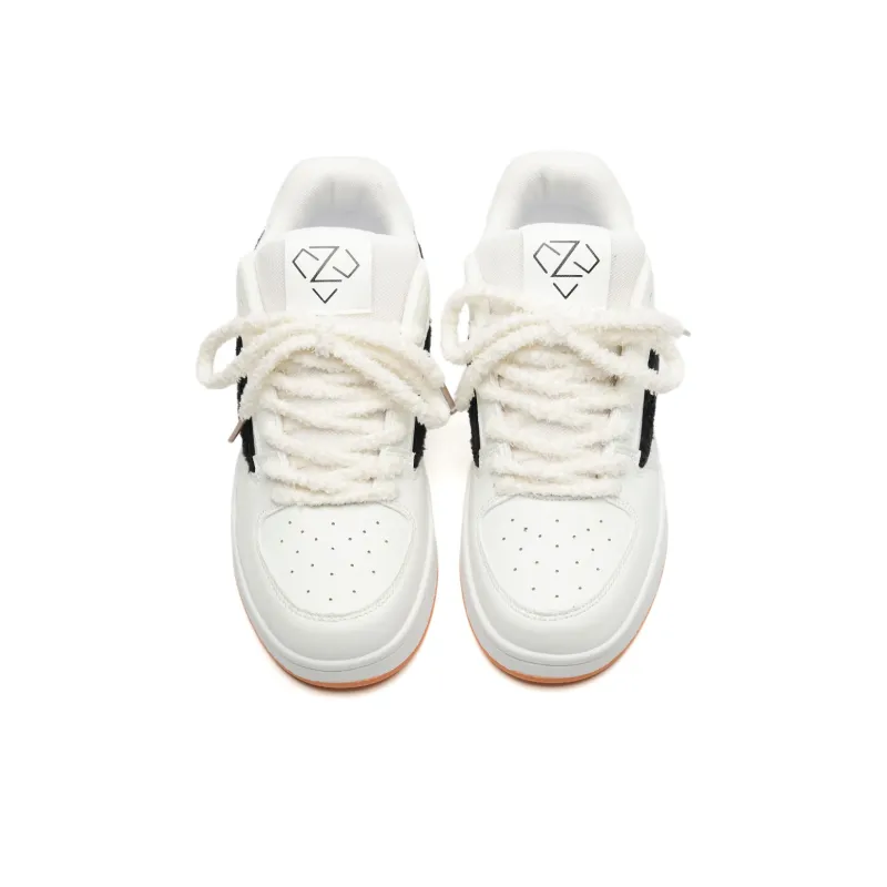 7 SEVFUN Low Top Skateboard Shoes Unisex Ecru-3