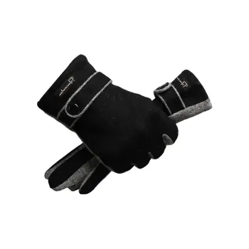 15 MINS 80% Wool 20% Polyester Knit Gloves Men's