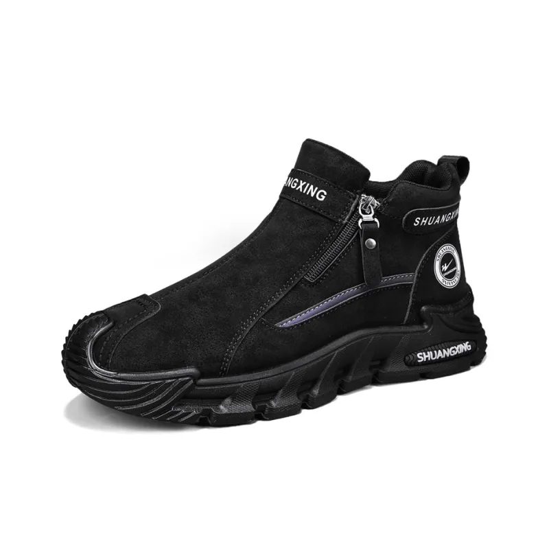 Binary Work Boots Men High Top Black-2