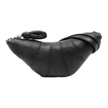 Lemaire Croissant Series Cow Leather Coin Purse Mini Unisex Chocolate